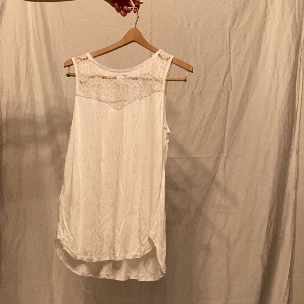 H&M White Lace Tank Top